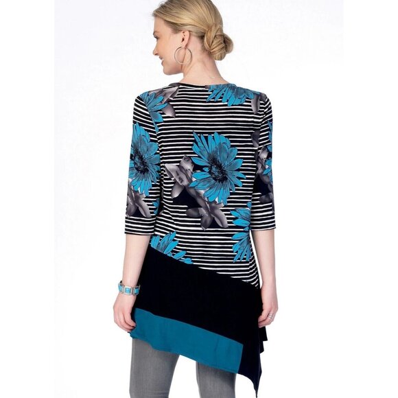 McCall's M7413 Womens 18W to 24W Asymmetrical Tunic Top Uncut Sewing Pattern - Picture 8 of 9